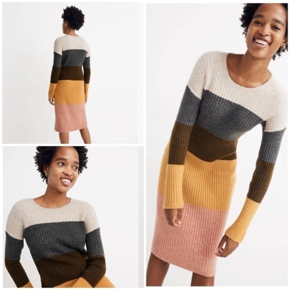 💋Madewell Multicolor Long Sleeve Dress size XXS
